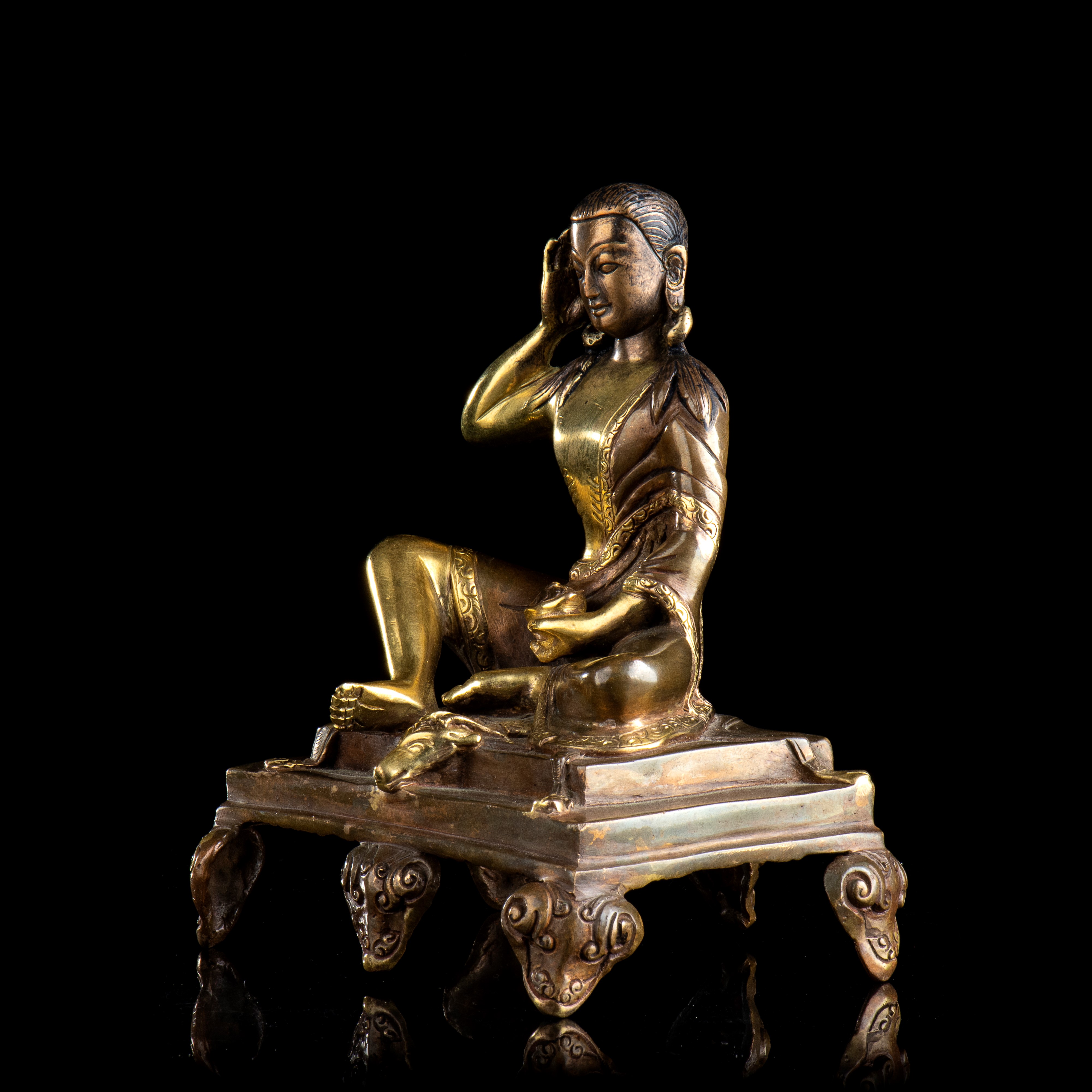 Divinita' in Bronzo Parzialmente Dorato