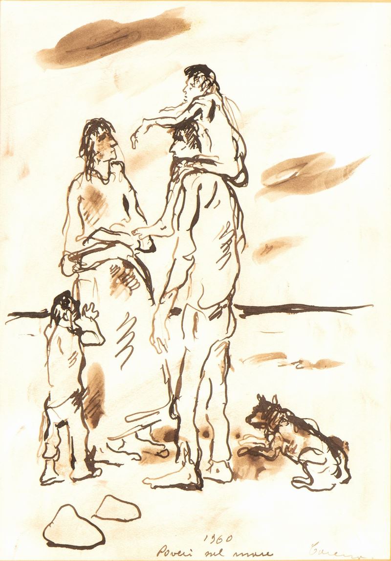 Felice Carena - Poveri nel Mare