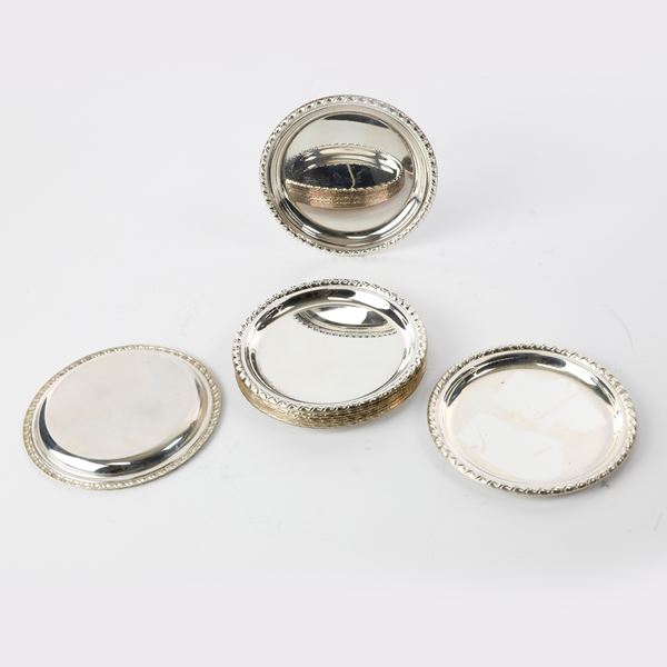 Lot of 12 800/1000 silver coasters  (second half of the 20th century)  - Auction Smart Auction: furniture, paintings, sculptures, silver and more at affordable prices - Bertolami Fine Art - Casa d'Aste