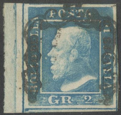 Emilio Diena, Alberto Diena, Sicilia, 2 gr azzurro II (tavola n. 7)