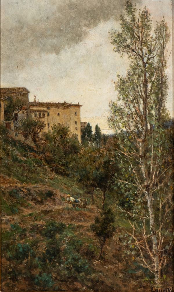 VALERIO LACCETTI - Landscape with pulley person
