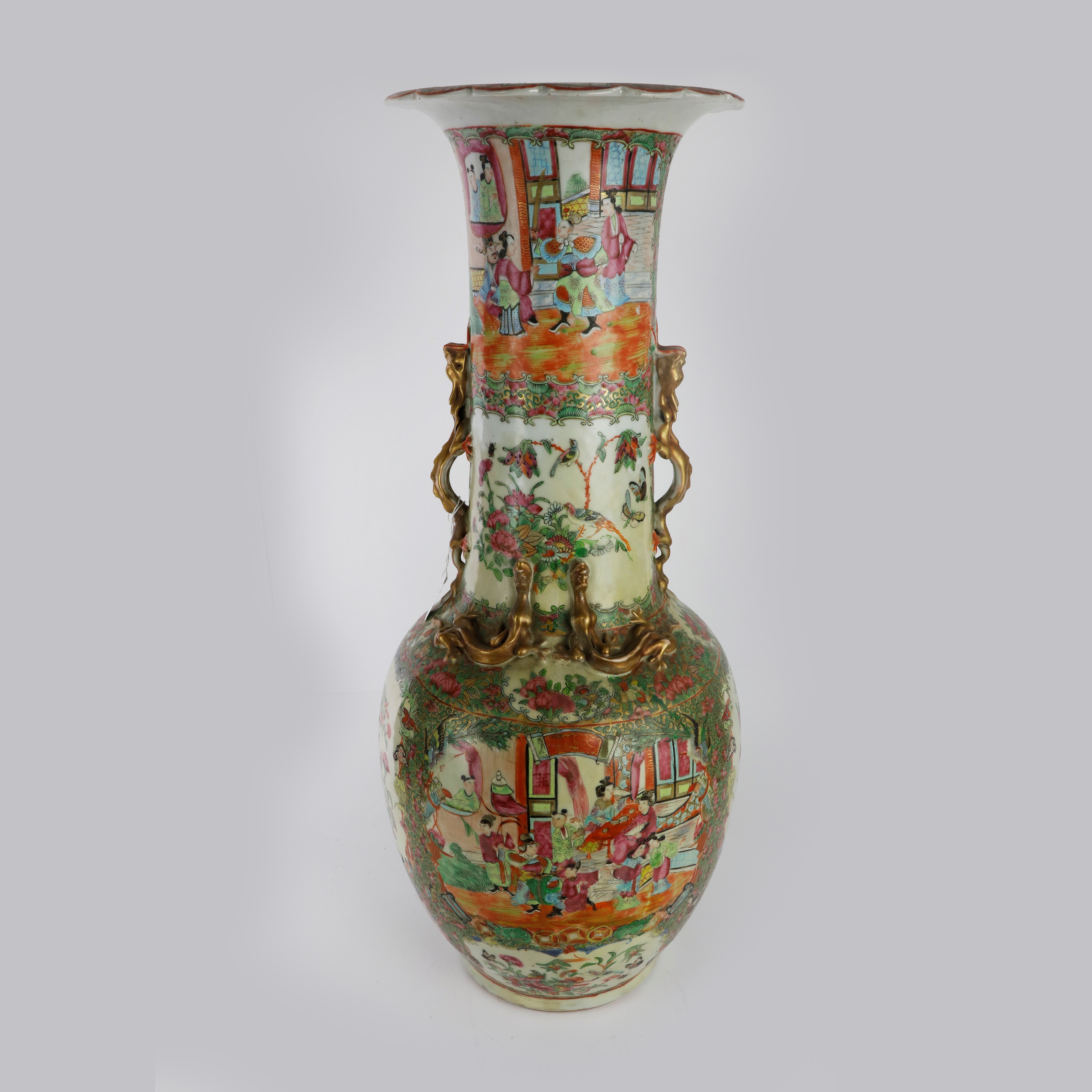 Vaso in Porcellana Policromo