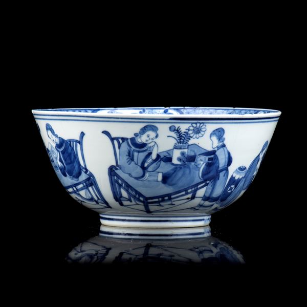 A 'BLUE AND WHITE' PORCELAIN BOWL