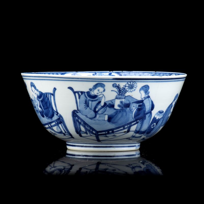 CIOTOLA IN PORCELLANA 'BIANCO E BLU'