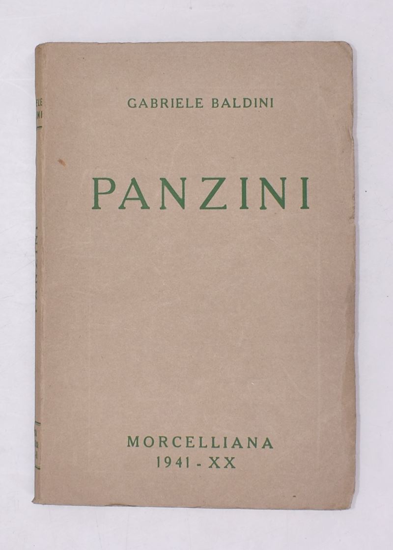 Baldini, Gabriele. Panzini. Saggio Critico. 1941.
