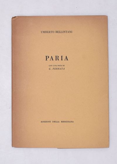 Bellintani, Umberto. Paria. 1955.