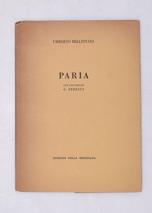 BELLINTANI, Umberto. PARIA. 1955.
