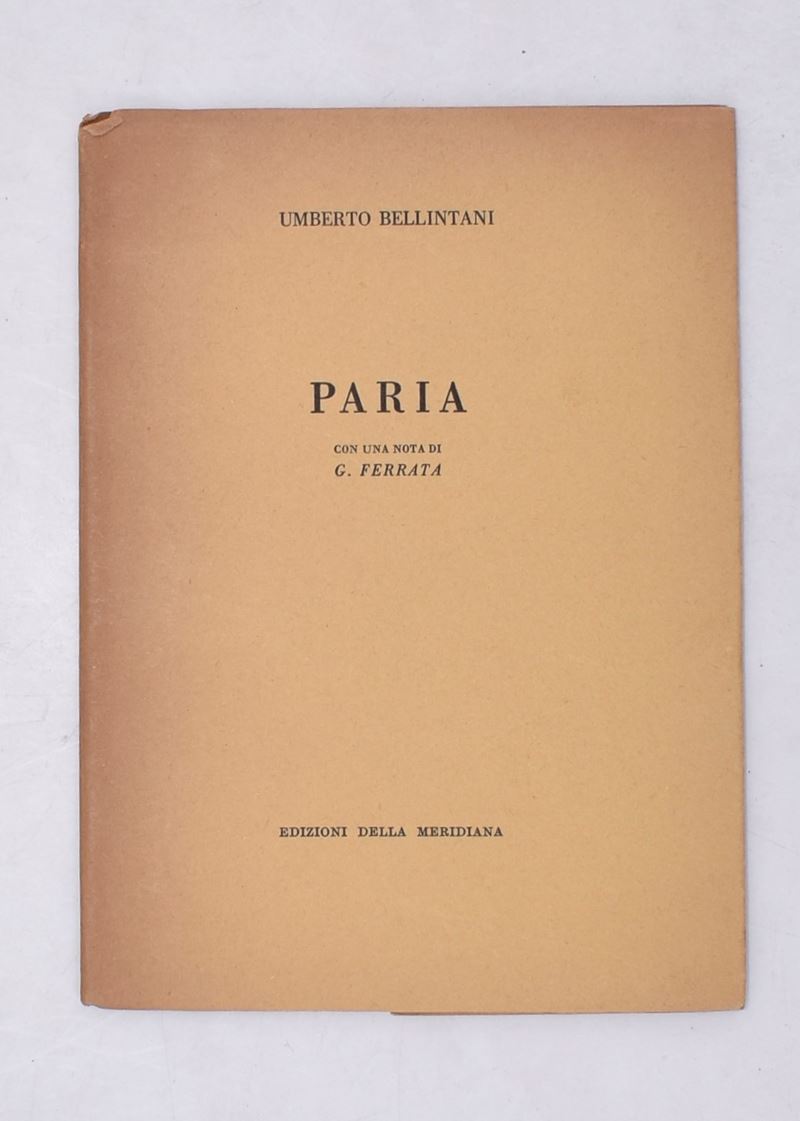 Bellintani, Umberto. Paria. 1955.