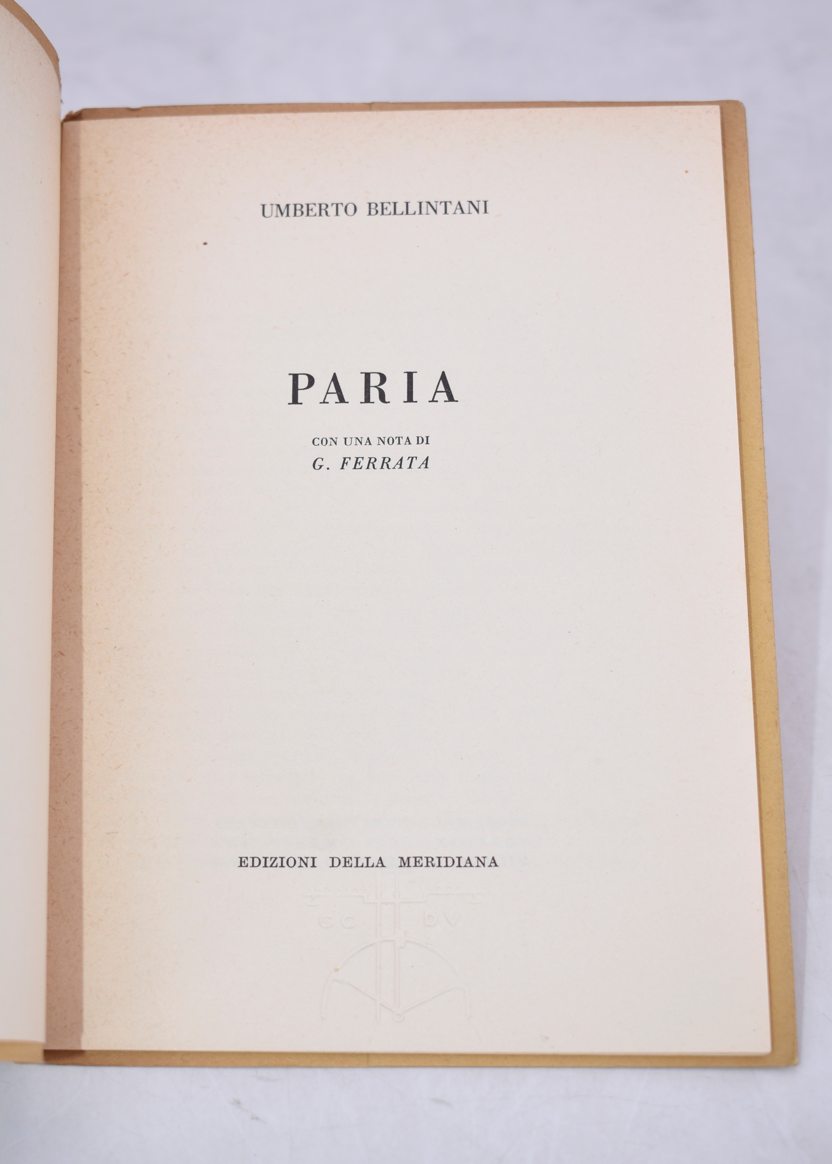 Bellintani, Umberto. Paria. 1955.