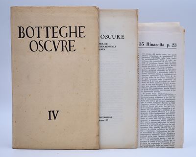 Botteghe Oscure. Quaderno IV, Rivista Semestrale di Letteratura Internazionale Contemporanea. 194...