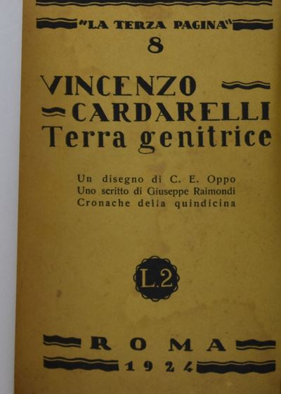 Cardarelli, Vincenzo. Terra Genitrice. 1924.
