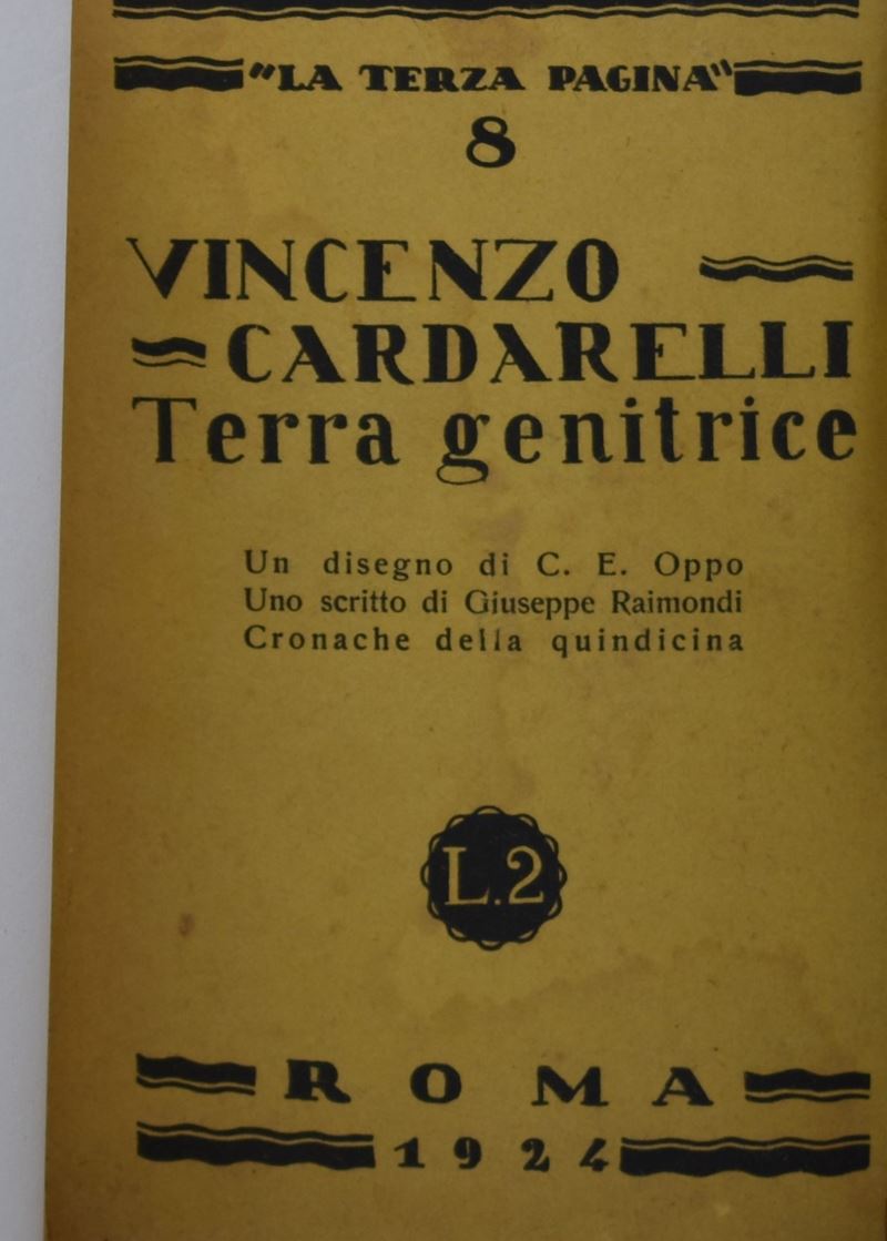 Cardarelli, Vincenzo. Terra Genitrice. 1924.