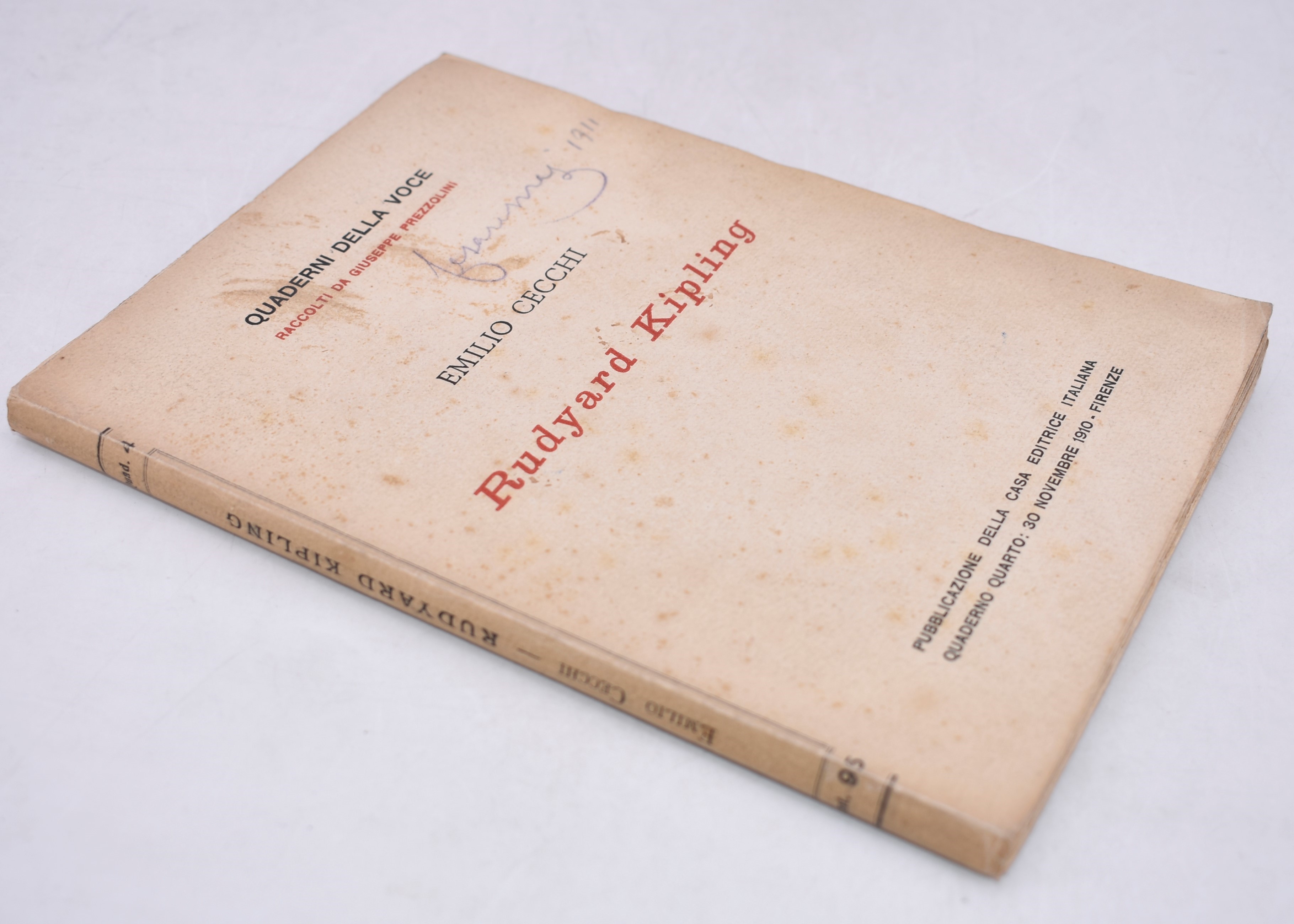 Cecchi, Emilio. Rudyard Kipling. 1910.