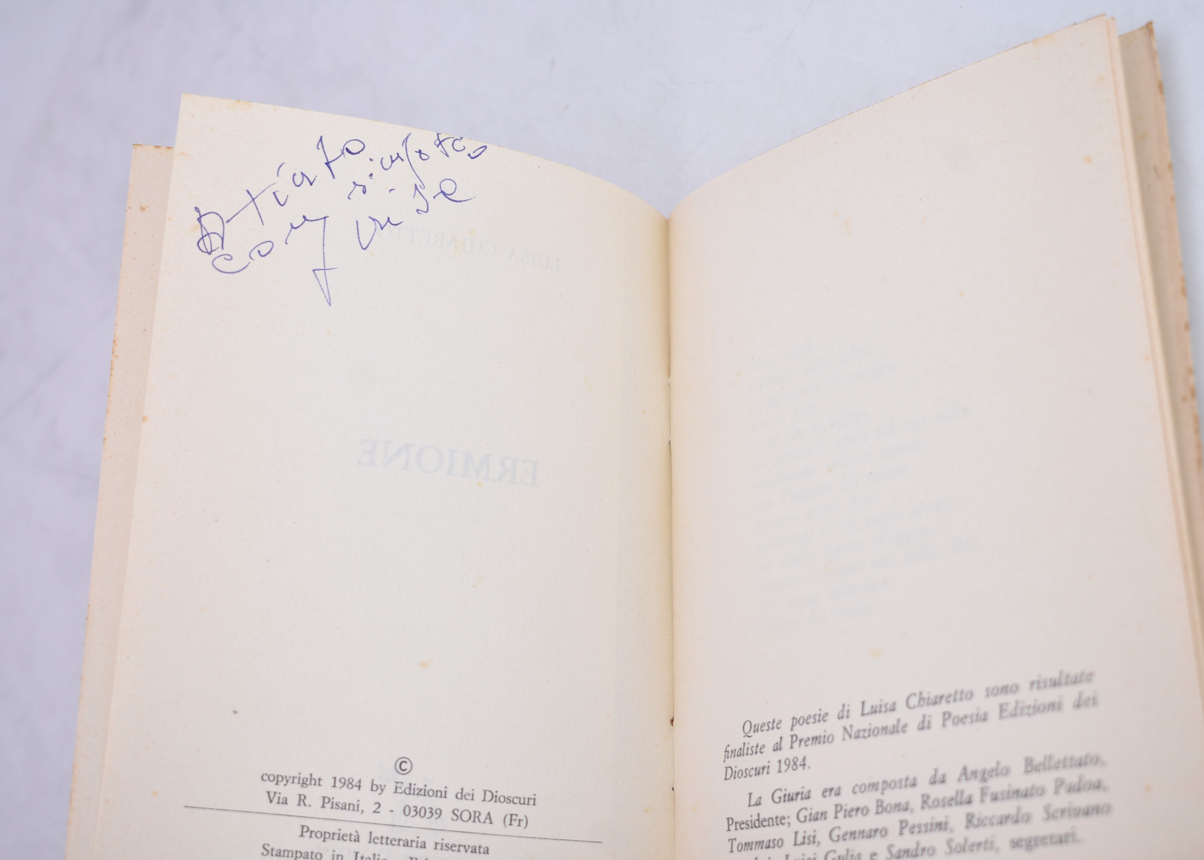 Chiaretto, Luisa. Ermione. 1984