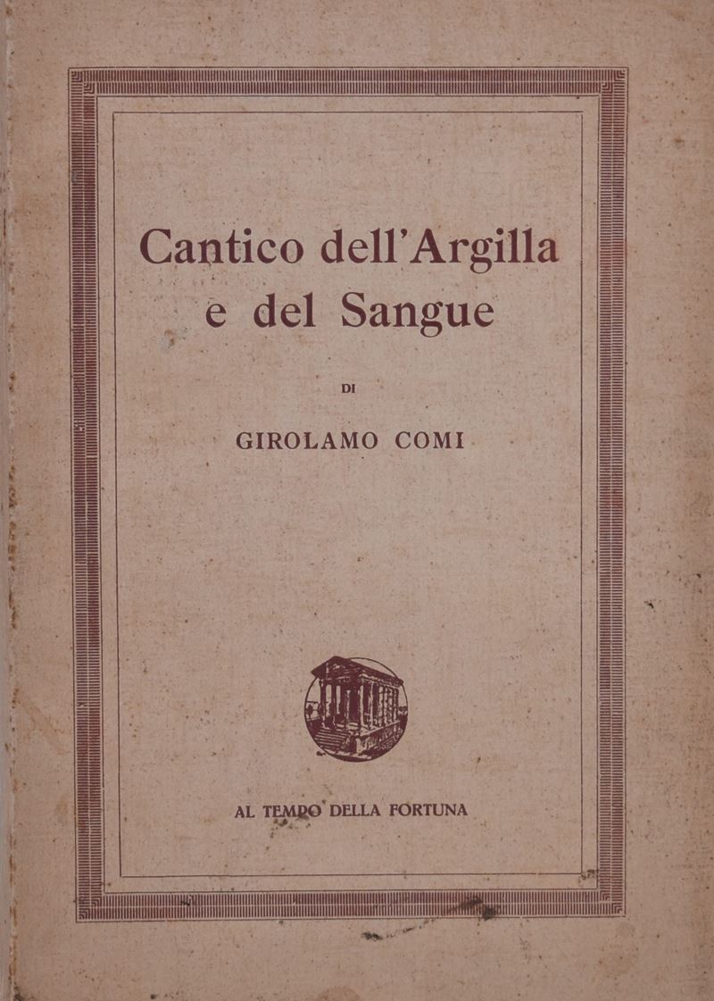Comi, Girolamo. Cantico Dell’argilla e del Sangue. 1933.