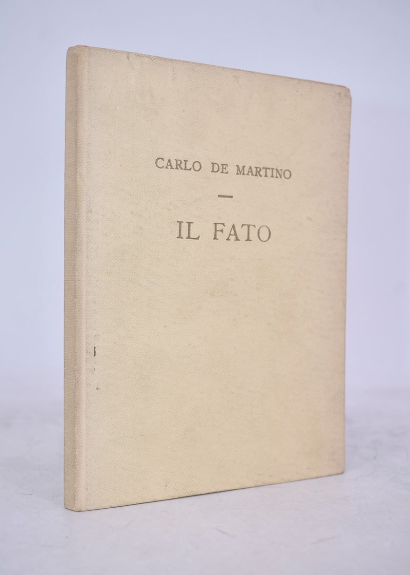 De Martino, Carlo. il Fato. Poesie dal 1948 al 1955. 1956