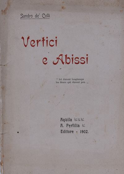 De' Colli, Sandro. Vertici e Abissi. 1902.