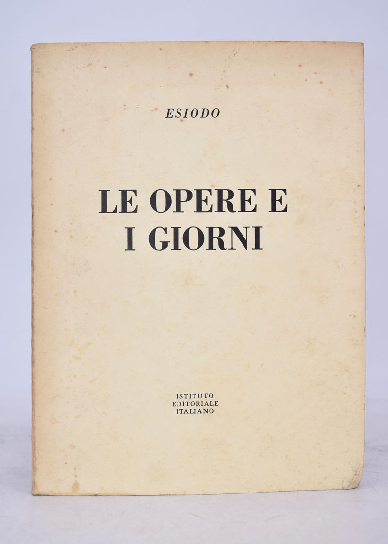 Esiodo le Opere e i Giorni. s.D.