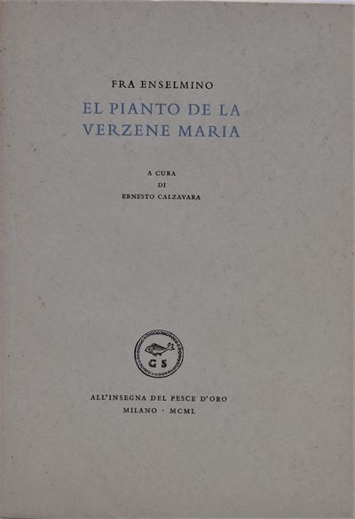 Fra Anselmino El Pianto De la Verzene Maria. 1950.