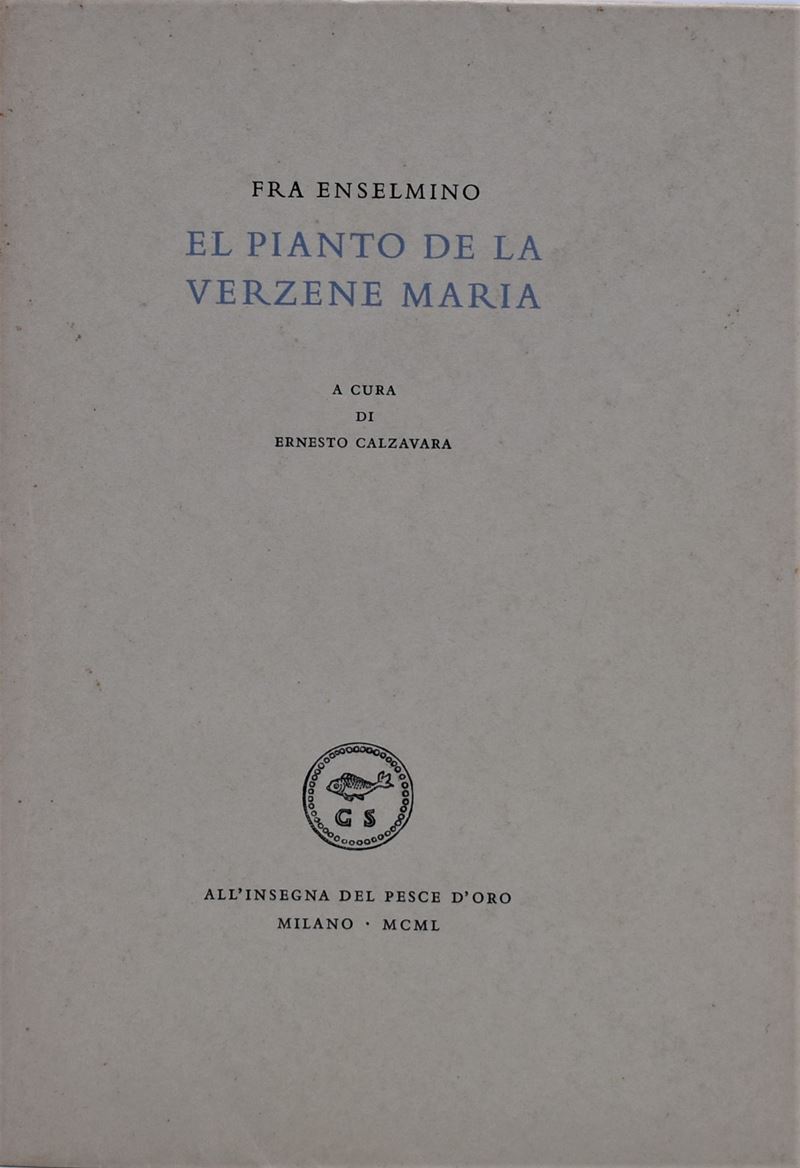Fra Anselmino El Pianto De la Verzene Maria. 1950.