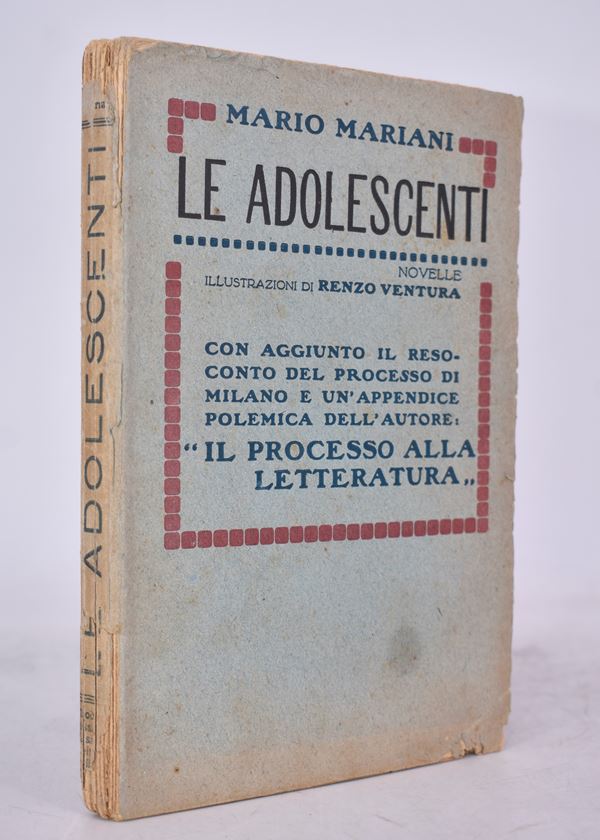 MARIANI, Mario. LE ADOLESCENTI. NOVELLE. 1920.