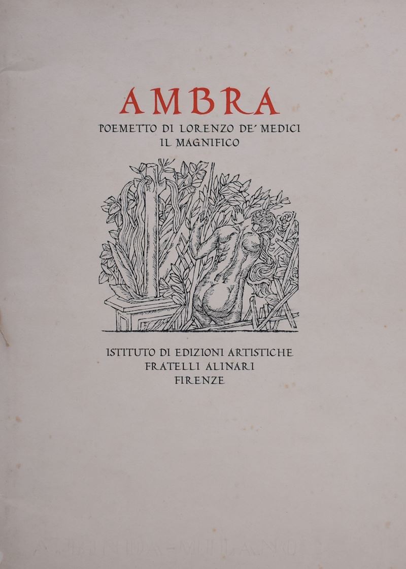 Medici, Lorenzo De’ (il Magnifico). Ambra. Poemetto. 1922.
