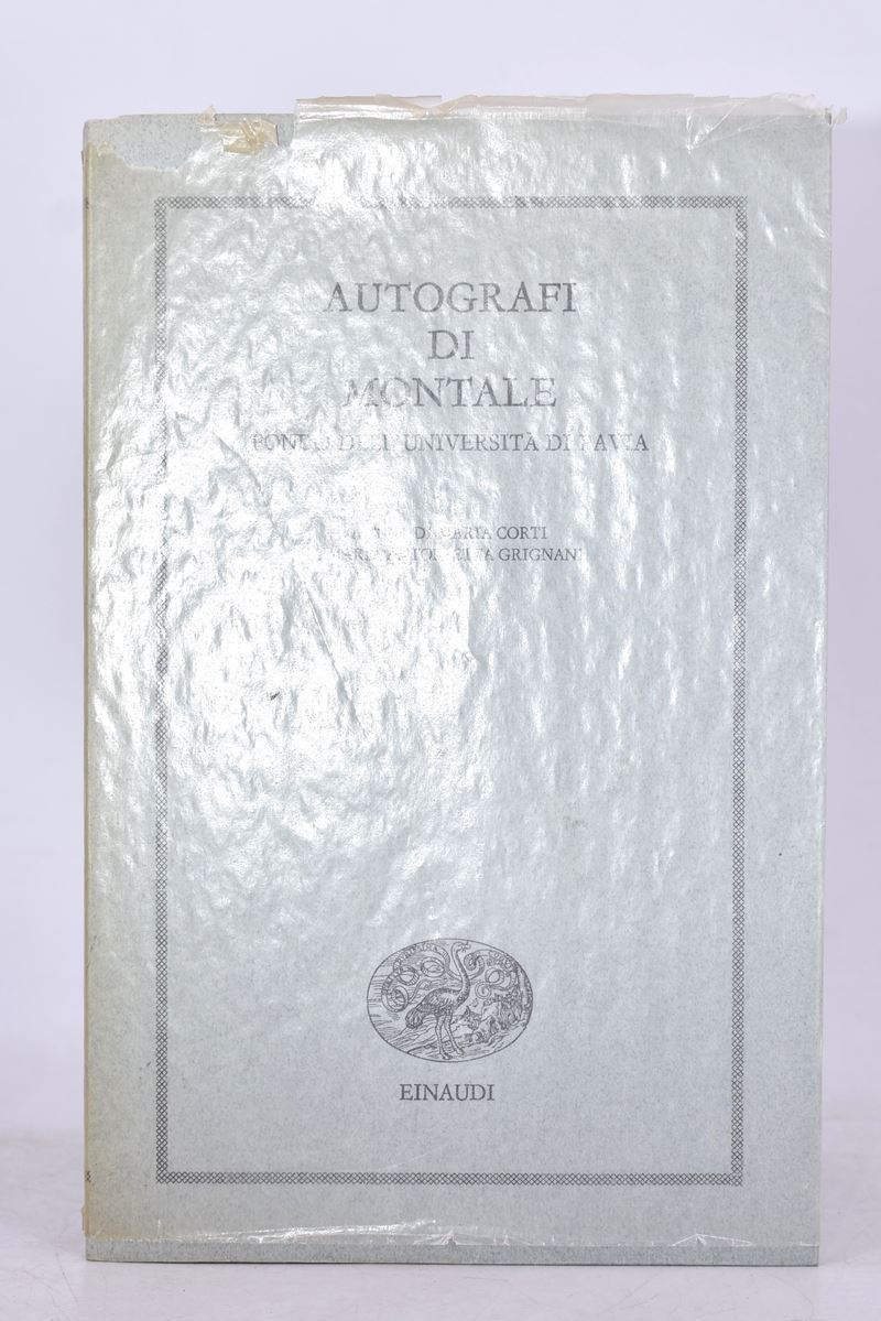 Montale, Eugenio. Autografi di Montale. Fondo Dell'università di Pavia. 1976.