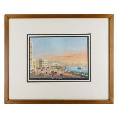 Veduta del Golfo di Napoli, Gouache su Carta