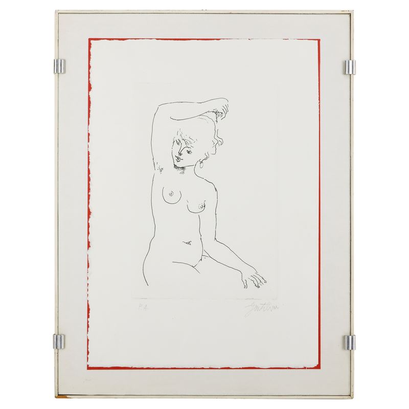 Franco Gentilini - Nudo di Donna, Multiplo su Carta