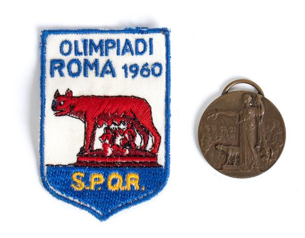 Olympics, Rome 1960, patch and medal