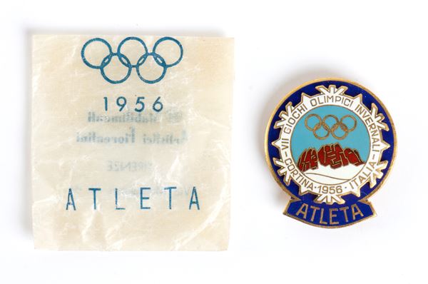 Olympics, Cortina 1956, ATHLETE badge