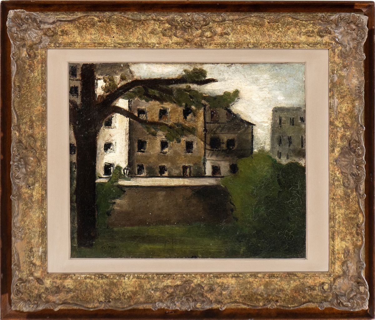 Mario Sironi - Case con Albero