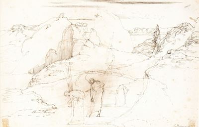Figure in Paesaggio Desertico
