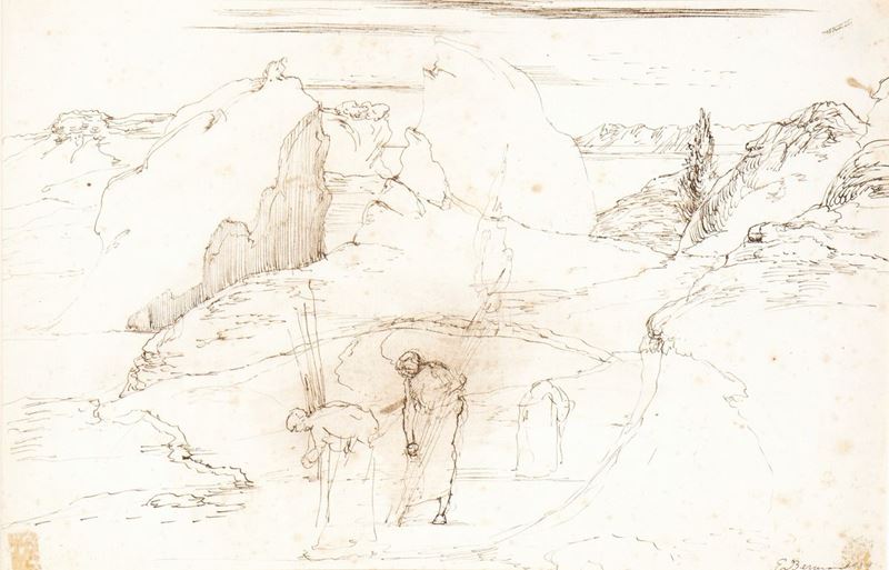Eugène Berman - Figure in Paesaggio Desertico