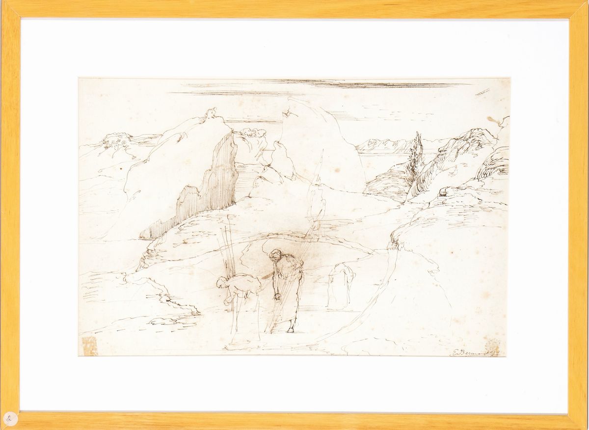 Eugène Berman - Figure in Paesaggio Desertico