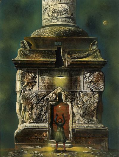 La Colonna Traiana Notturna