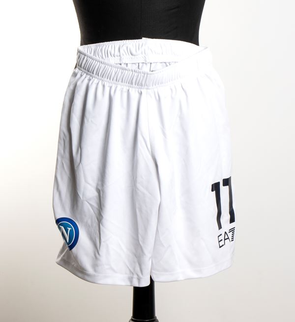 Football, Italy, SSC Napoli, Hirving Lozano shorts