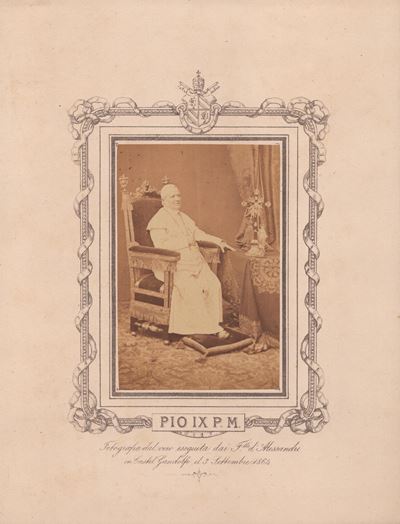 Raro Ritratto in Albumina di Pio IX