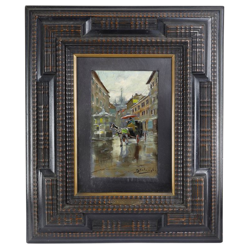 Giuseppe Solenghi - Lotto di 2 Scorci di Milano