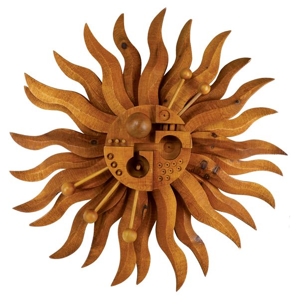 FERDINANDO CODOGNOTTO - Sun, wooden volume sculpture