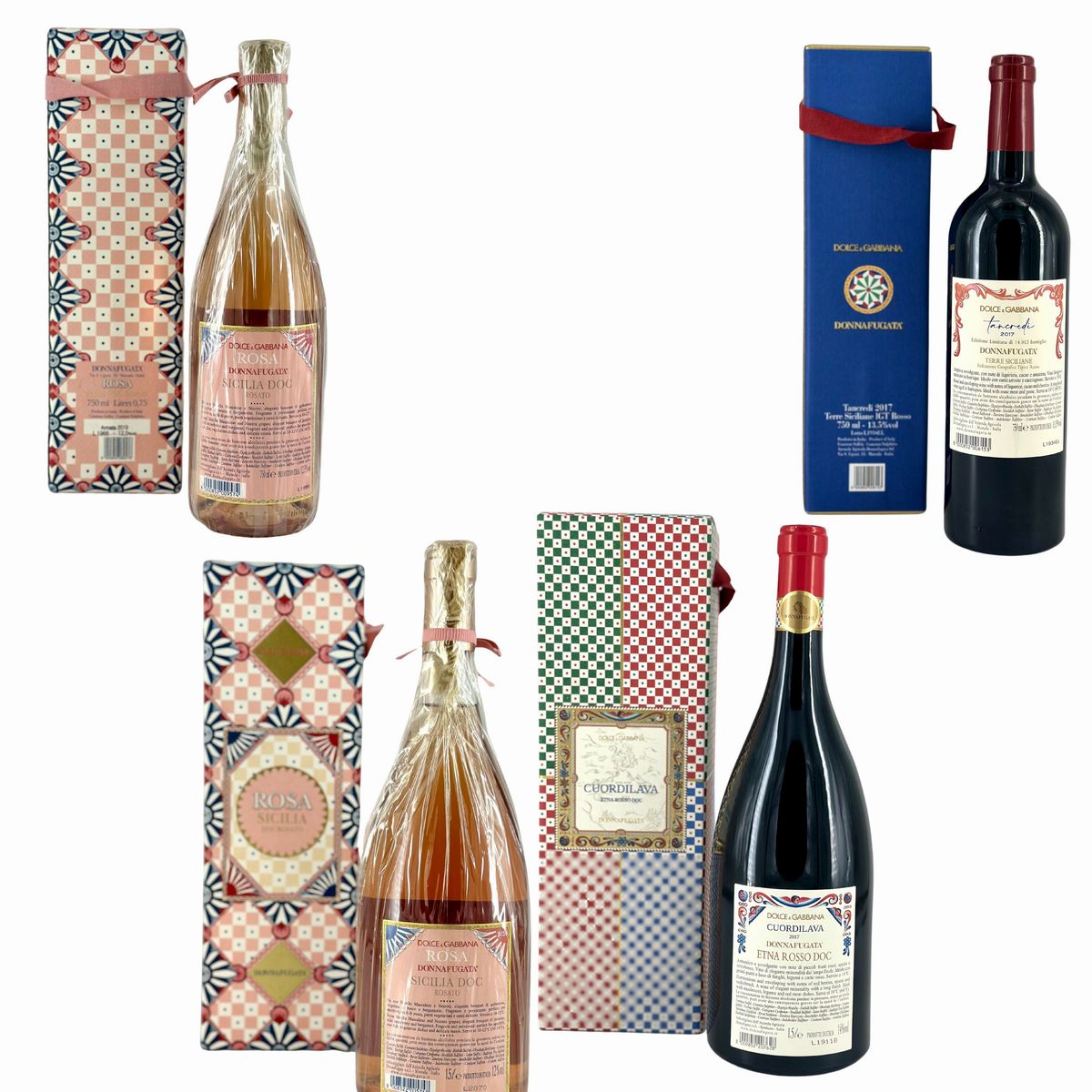 Donnafugata, Dolce & Gabbana, Cuordilava Etna Rosso - Rosa Rosato Sicilia - Tancredi Edizione Lim...