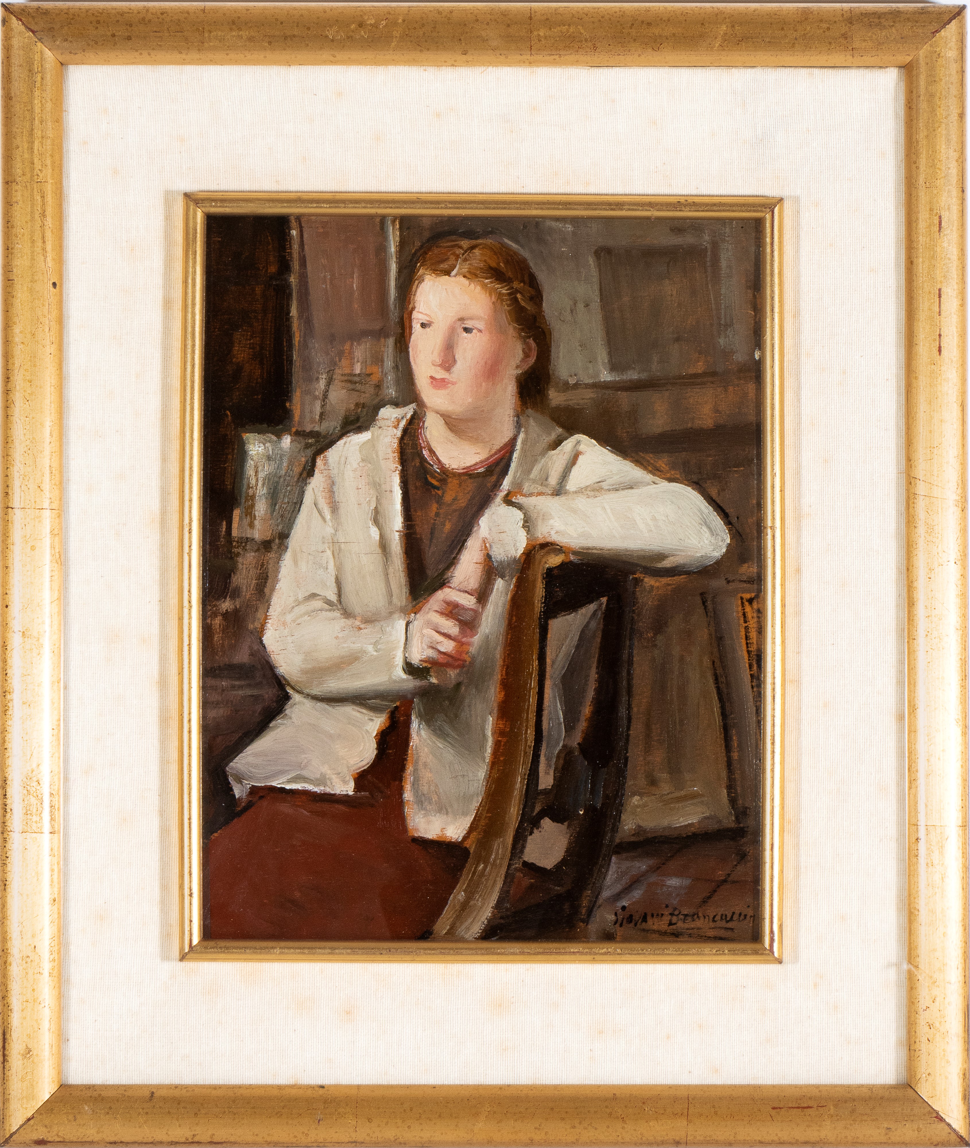 Giovanni Brancaccio - Scena di Interno con Donna Seduta