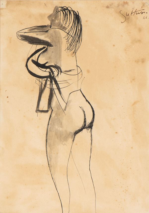 RENATO GUTTUSO - Nudo femminile