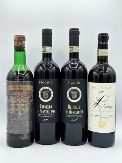Fattoria Barbi, Brunello di Montalcino - Piccini, Brunello di Montalcino - Felsina, Chianti Class...