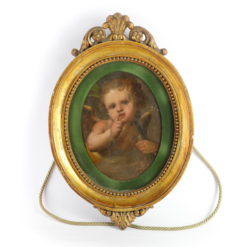 Putto Alato Ad Assetto Ovale