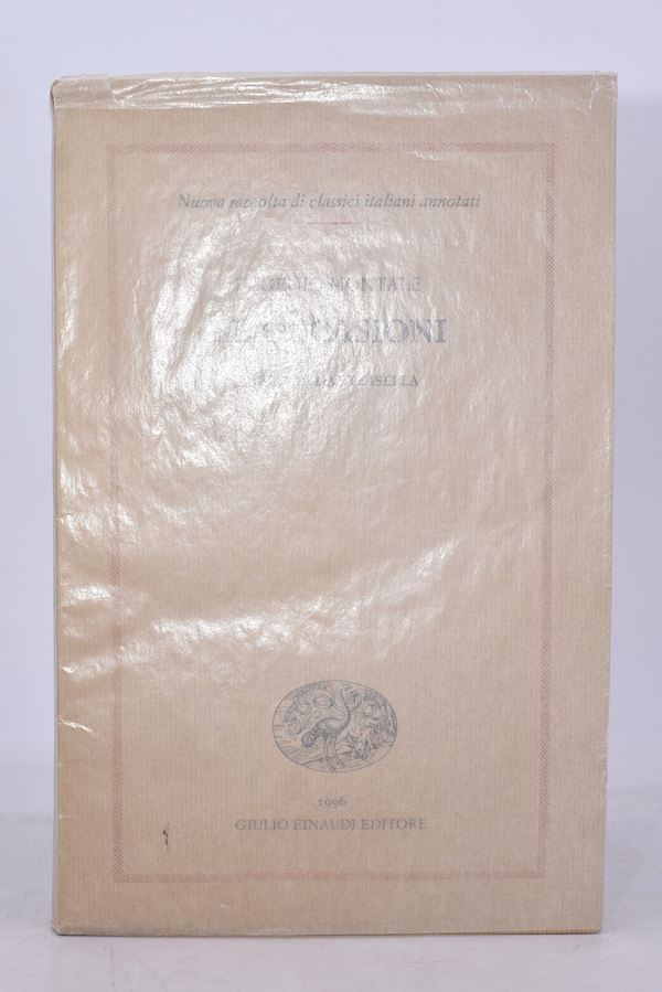 MONTALE, Eugenio. LE OCCASIONI. 1996.  - Auction Ancient and rare books, italian first editions of 20th century - Bertolami Fine Art - Casa d'Aste