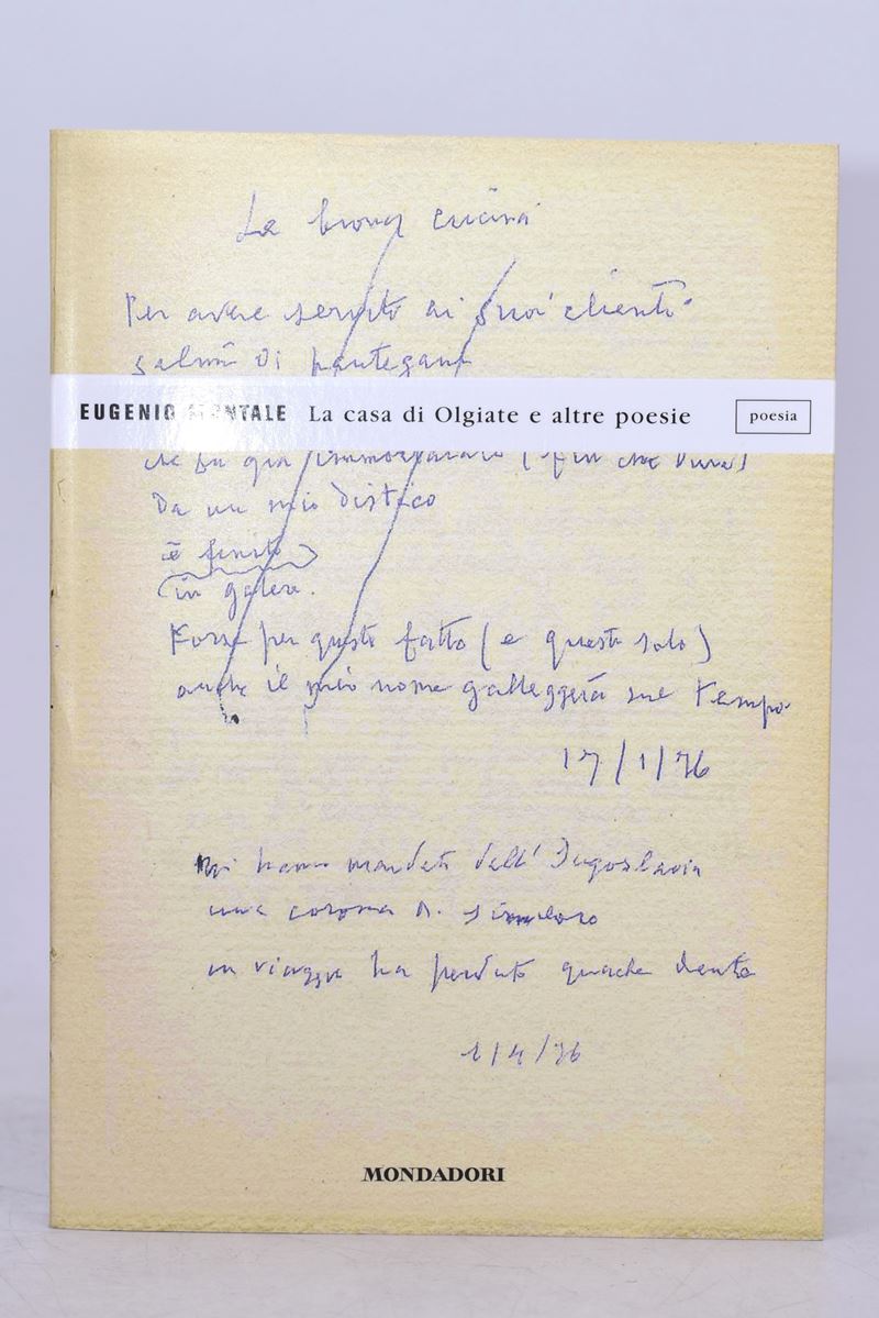 Montale, Eugenio. la Casa di Olgiate e Altre Poesie. 2006.