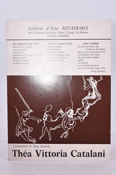 Catalani, Thea Vittoria. Invito alla Mostra Personale. 1970.