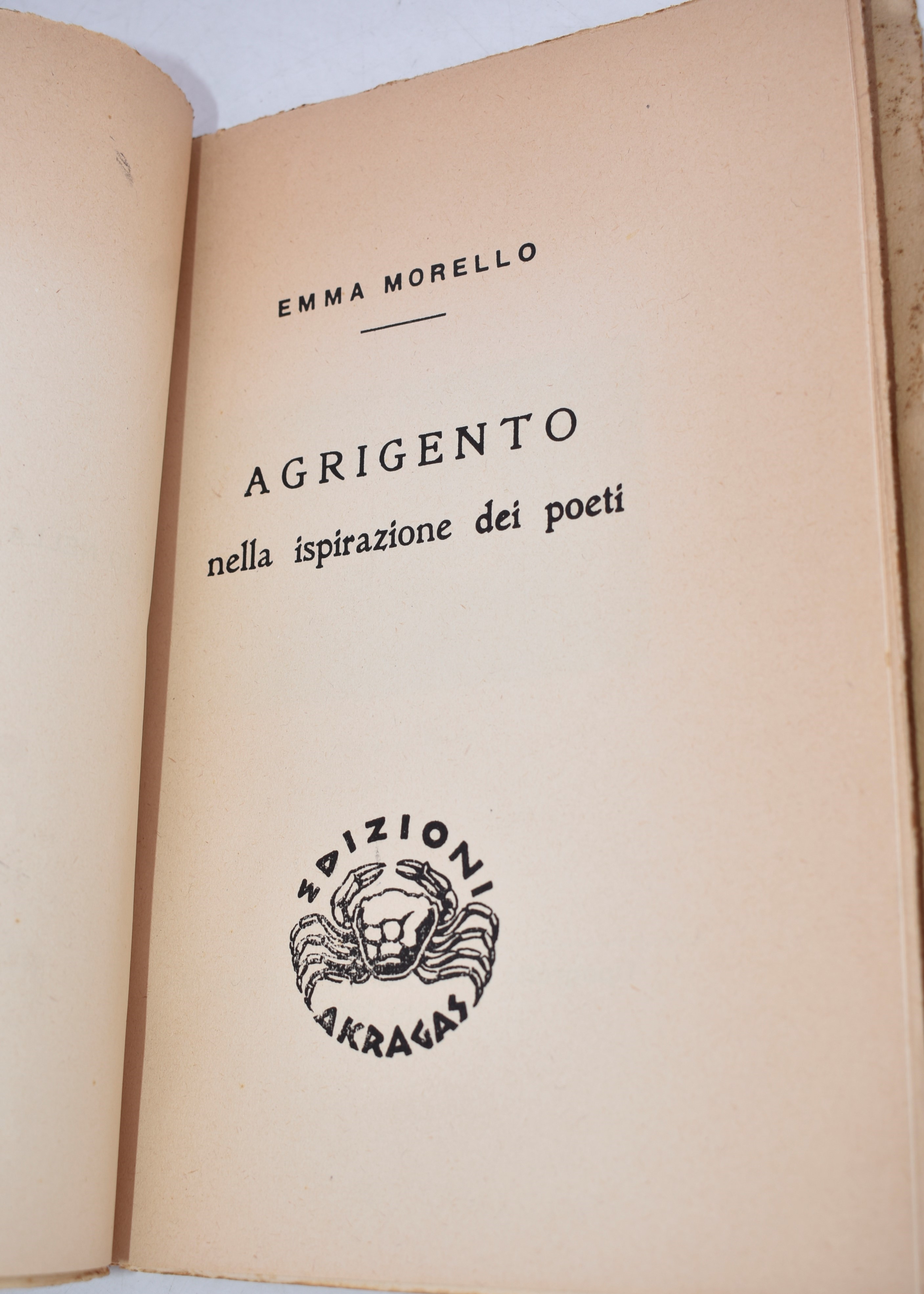 Morello, Emma. Agrigento nella Ispirazione dei Poeti. 1939.