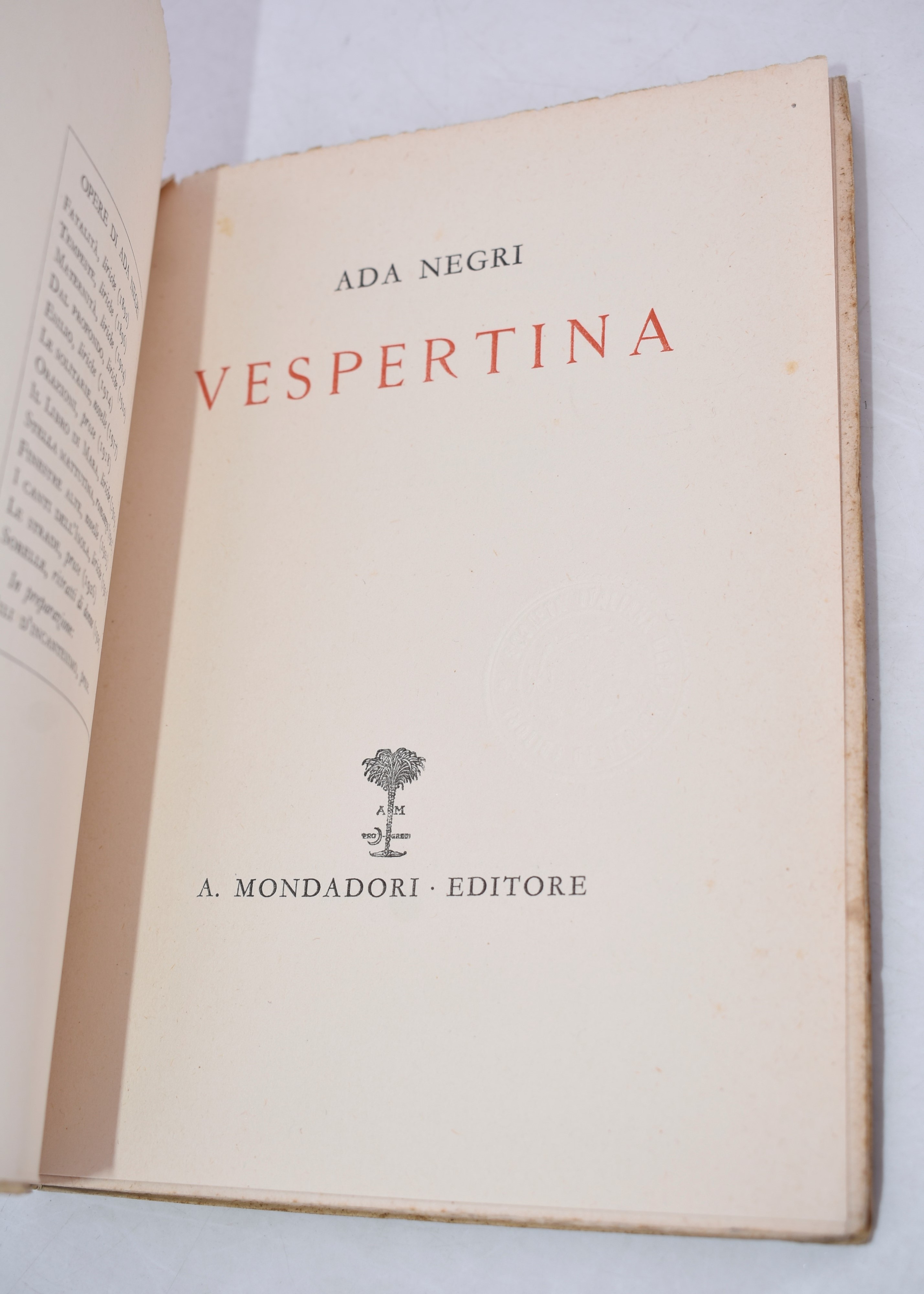 Negri, Ada. Vespertina. 1931.